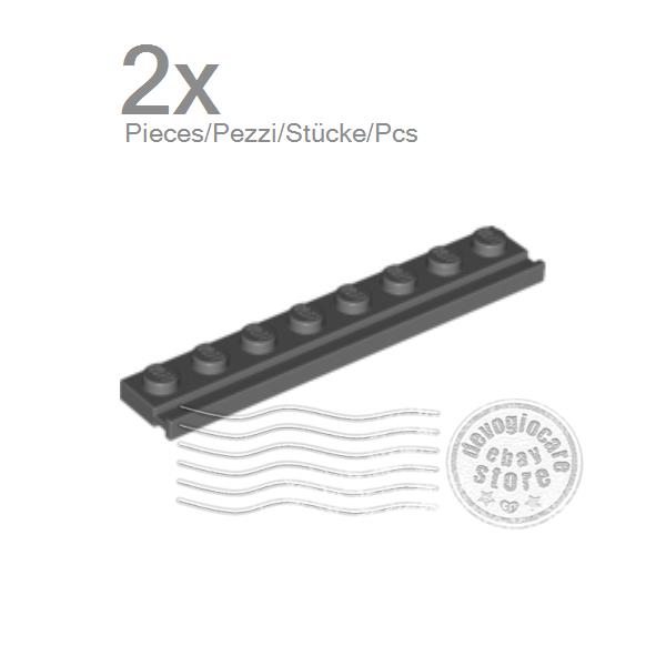 LEGO 4510 Piastra con binario porta 1x8, colore a scelta - Foto 3 di 10